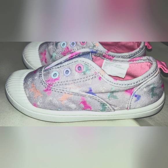 Cat & Jack Girls Size 10 Slip on  Unicorn print shoes. Good Condition - Picture 4 of 4